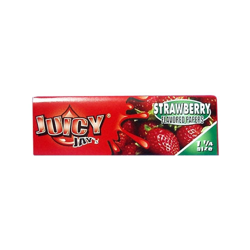 Juicy Jay's 1¼" Papers - Strawberry - Box of 24 | Jupiter Grass