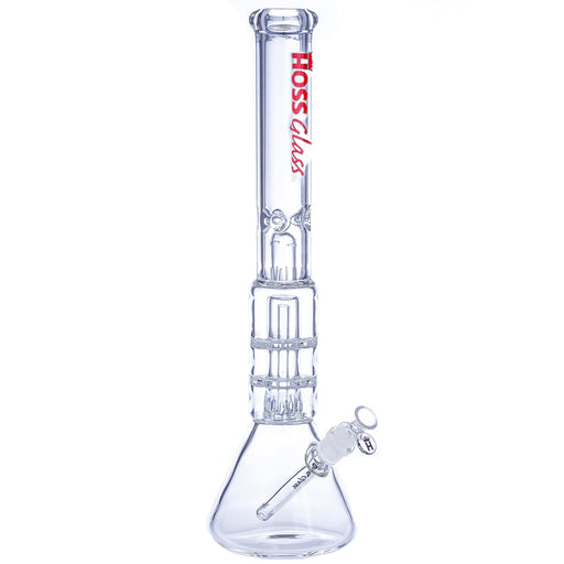 HOSS GLASS 20" 7MM JUMBO DOME PERC W/ DOUBLE DISK DIFFUSERS - RED | Jupiter Grass