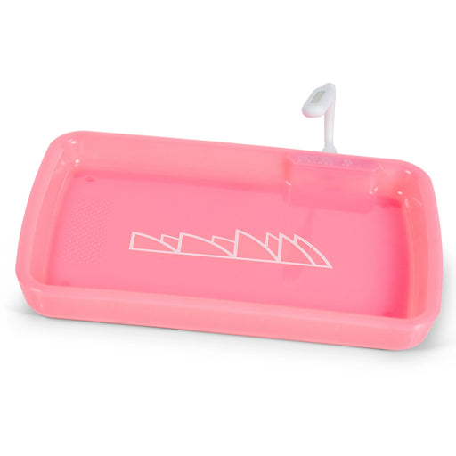 Piranha 17.25" X 7.25" Led Rolling Tray W/ Light & Bag - Pink | Jupiter Grass