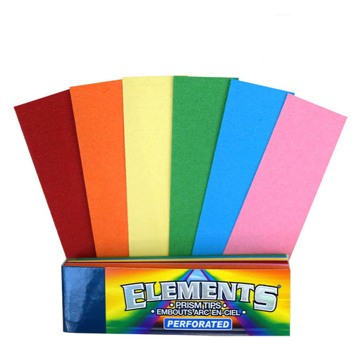 ELEMENTS | Rainbow Prism Perforated Tips-Box of 50 | Jupiter Grass