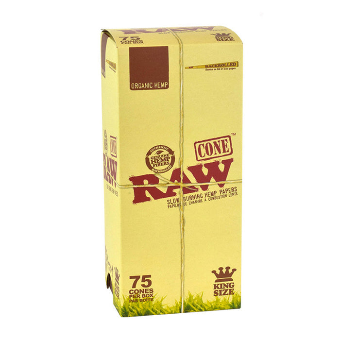 RAW | Organic Pre-Rolled Cones – King Size (75 Cones/Box) | Jupiter Grass