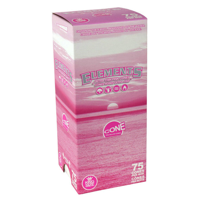 Elements | Pink King Size Pre-Rolled Cones – 75 Pack | Jupiter Grass