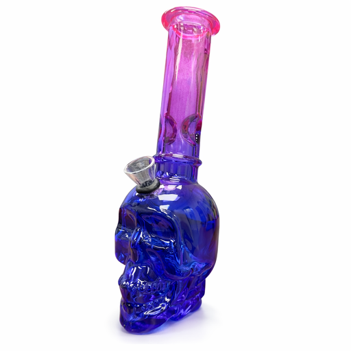 8″ Skull Glass Bong – Metallic Finish [GP2046] | Jupiter Grass