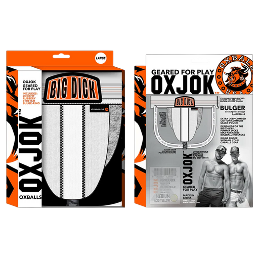 BULGER, the big pouch jock, WHITE SNOW, MEDIUM