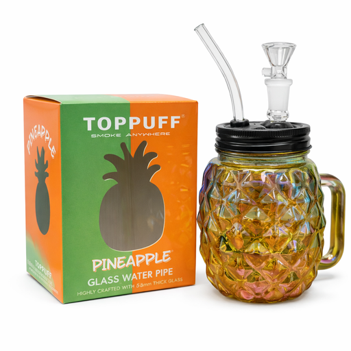 6″ Pineapple Glass Bong – Metallic Finish [GP2045PIN] | Jupiter Grass