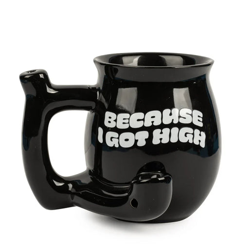 West Coast Gifts™ | Because I Got High – Ceramic Mug Pipe [C249BK] | Jupiter Grass