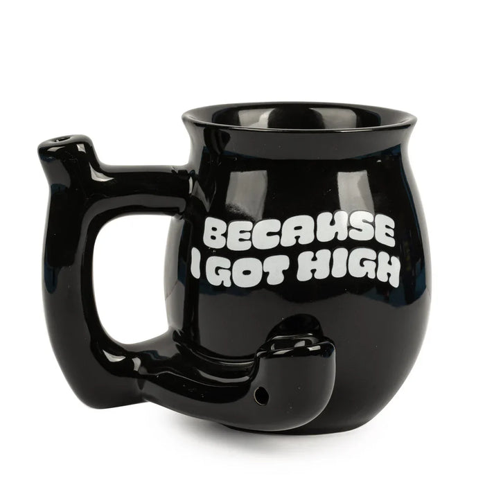 West Coast Gifts™ | Because I Got High – Ceramic Mug Pipe [C249BK] | Jupiter Grass