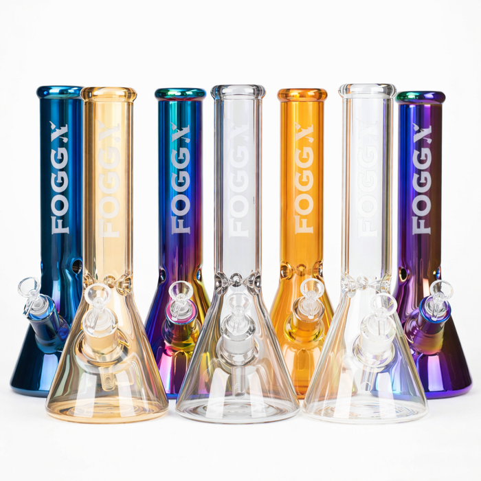 FOGGX | 14" Glass Water Pipe [FTLL01] – 7mm | Jupiter Grass
