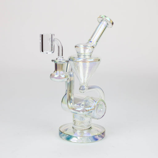 8" 2-in-1 electroplated glass recycler rig | Jupiter Grass
