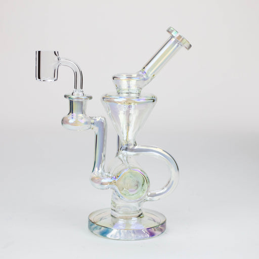 8" 2-in-1 electroplated glass recycler rig | Jupiter Grass