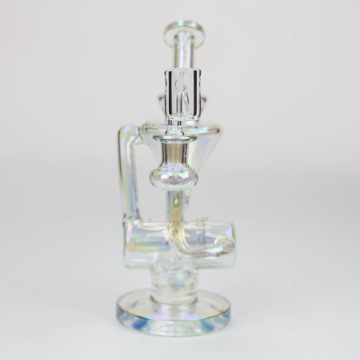 8" 2-in-1 electroplated glass recycler rig | Jupiter Grass