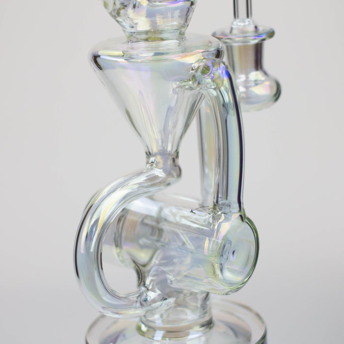 8" 2-in-1 electroplated glass recycler rig | Jupiter Grass