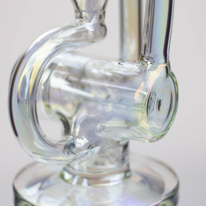 8" 2-in-1 electroplated glass recycler rig | Jupiter Grass