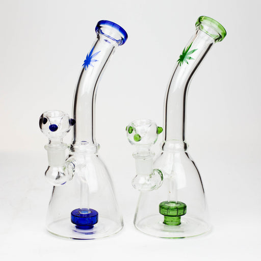 10" bent neck tire diffuser glass bong | Jupiter Grass