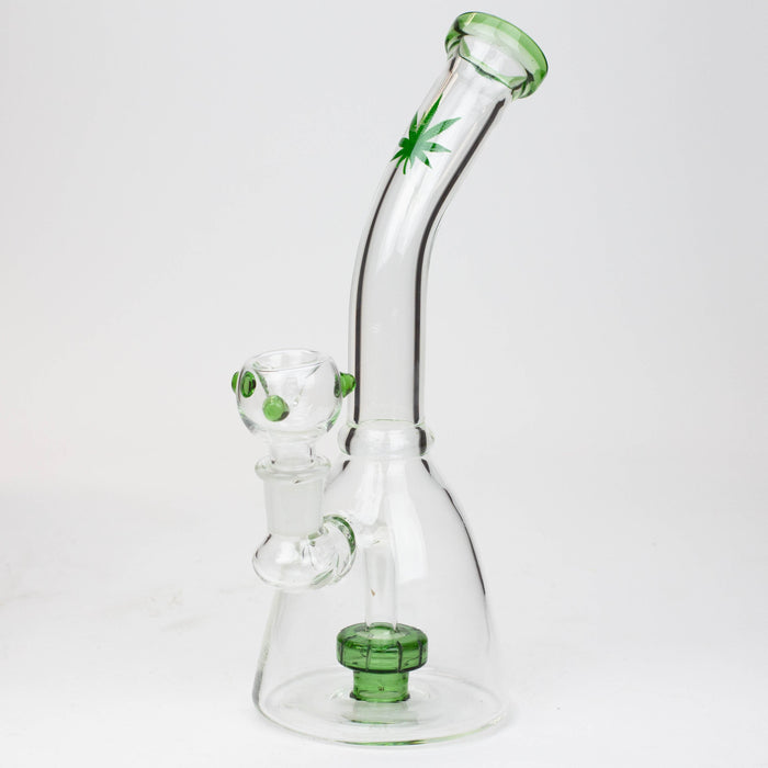 10" bent neck tire diffuser glass bong | Jupiter Grass