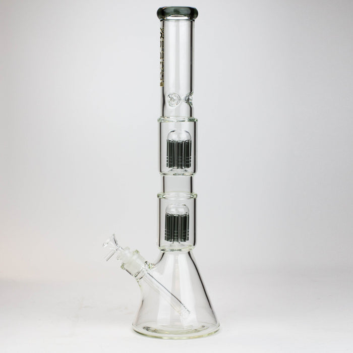 19" SPARK 7 mm double percolator glass water bong | Jupiter Grass