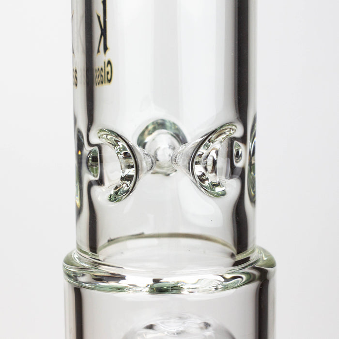 19" SPARK 7 mm double percolator glass water bong | Jupiter Grass