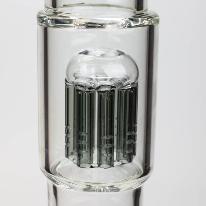 19" SPARK 7 mm double percolator glass water bong | Jupiter Grass