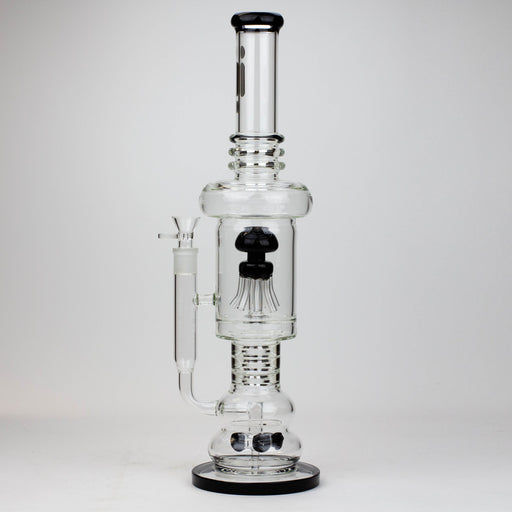 19" Infyniti 7mm flower Diff. and Reverse percolator glass bong | Jupiter Grass