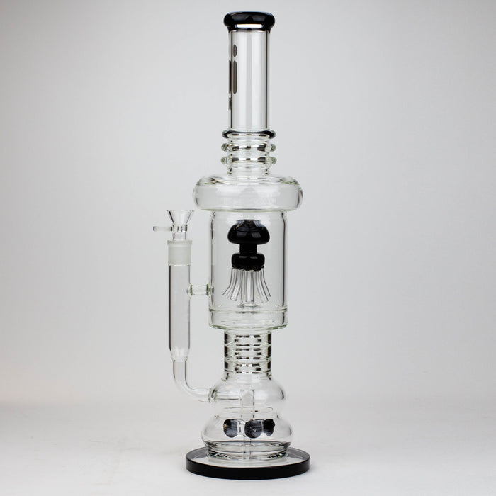 19" Infyniti 7mm flower Diff. and Reverse percolator glass bong | Jupiter Grass