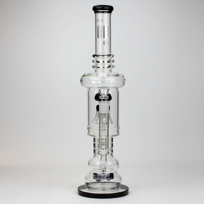 19" Infyniti 7mm flower Diff. and Reverse percolator glass bong | Jupiter Grass