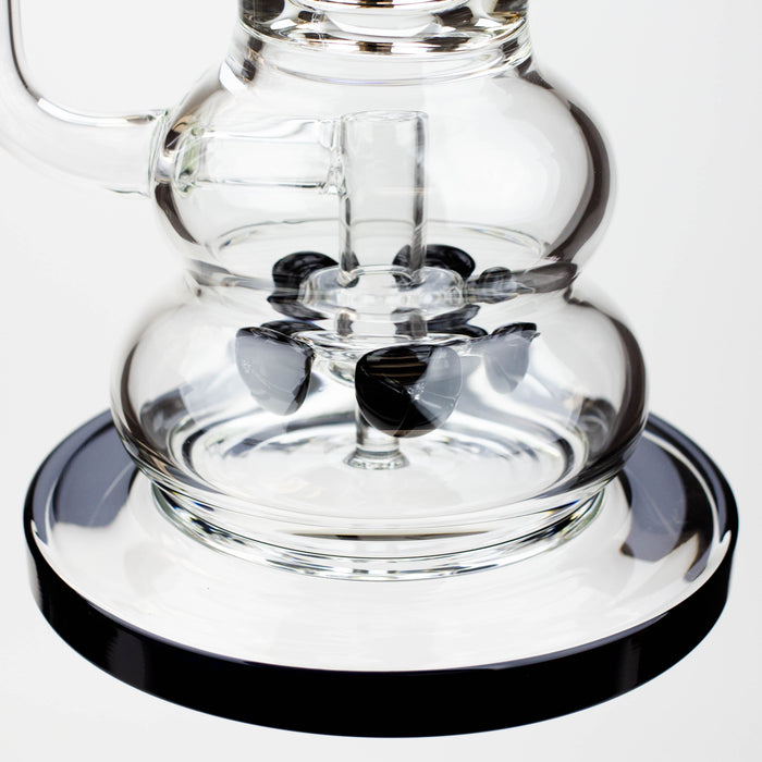 19" Infyniti 7mm flower Diff. and Reverse percolator glass bong | Jupiter Grass