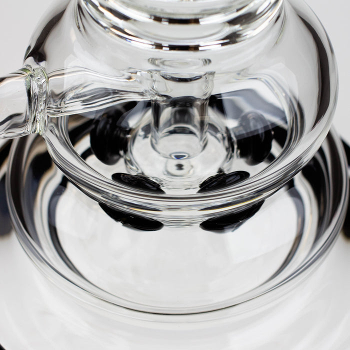 19" Infyniti 7mm flower Diff. and Reverse percolator glass bong | Jupiter Grass