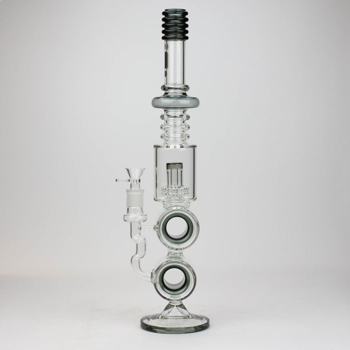 18.5" Infyniti Double ring glass water bong | Jupiter Grass