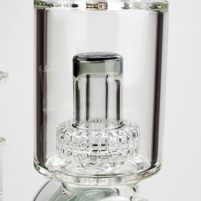 18.5" Infyniti Double ring glass water bong | Jupiter Grass