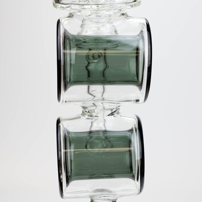 18.5" Infyniti Double ring glass water bong | Jupiter Grass