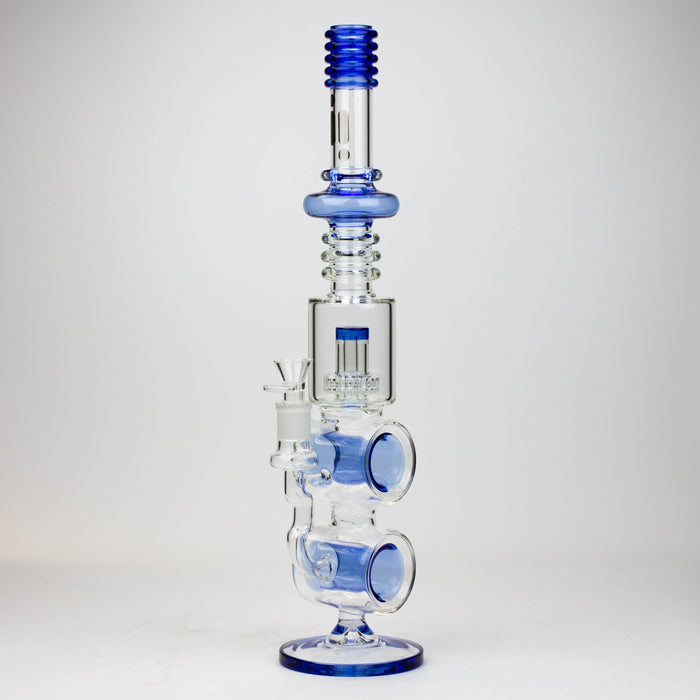 18.5" Infyniti Double ring glass water bong | Jupiter Grass
