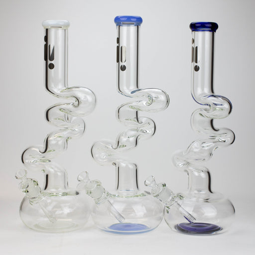 17.5" Infyniti 7mm kink zong glass bong | Jupiter Grass