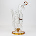 13" Infyniti Coil, dual honeycome and flower diffuser glass recycler bong | Jupiter Grass