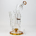 13" Infyniti Coil, dual honeycome and flower diffuser glass recycler bong | Jupiter Grass