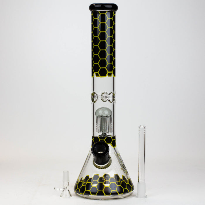 PROTECT YA NECK-15.5" 7 mm tree arm percolator glass bong [Logo] | Jupiter Grass