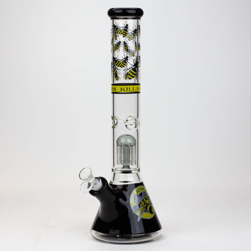 PROTECT YA NECK-15.5" 7 mm tree arm percolator glass bong [Killa Bees] | Jupiter Grass