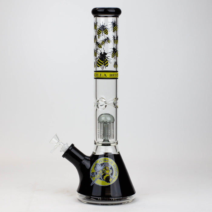 PROTECT YA NECK-15.5" 7 mm tree arm percolator glass bong [Killa Bees] | Jupiter Grass