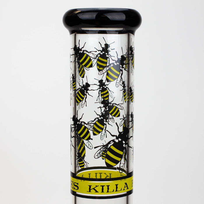 PROTECT YA NECK-15.5" 7 mm tree arm percolator glass bong [Killa Bees] | Jupiter Grass