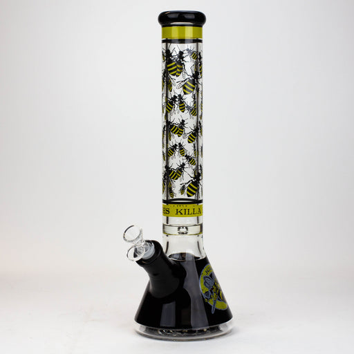 PROTECT YA NECK-15.5"  7 mm Glass water bong by Infyniti [Killa Bees] | Jupiter Grass