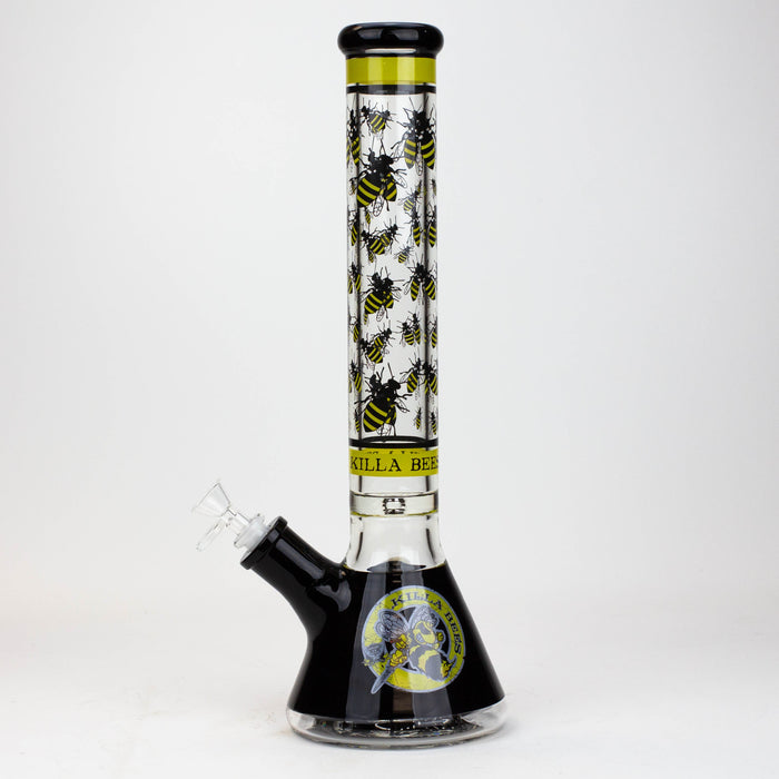 PROTECT YA NECK-15.5"  7 mm Glass water bong by Infyniti [Killa Bees] | Jupiter Grass