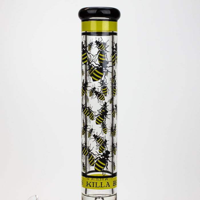 PROTECT YA NECK-15.5"  7 mm Glass water bong by Infyniti [Killa Bees] | Jupiter Grass