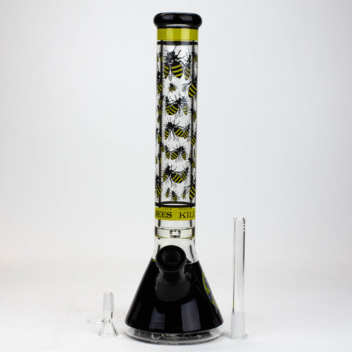 PROTECT YA NECK-15.5"  7 mm Glass water bong by Infyniti [Killa Bees] | Jupiter Grass