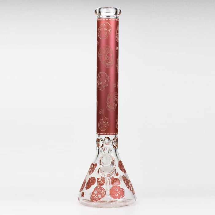 18" Skull Glow in the dark 7 mm glass water bong | Jupiter Grass