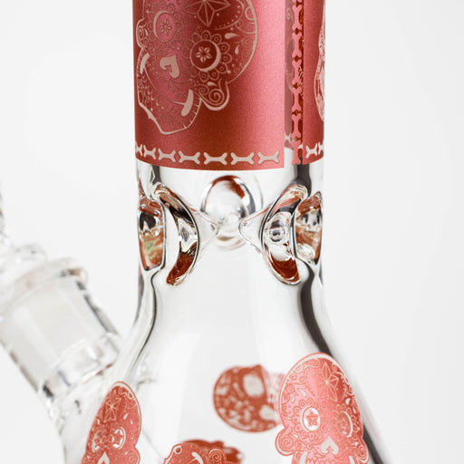 18" Skull Glow in the dark 7 mm glass water bong | Jupiter Grass