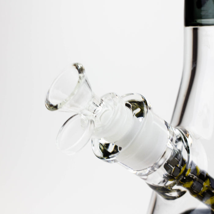 18" Cubic Pattern 7 mm glass water bong | Jupiter Grass