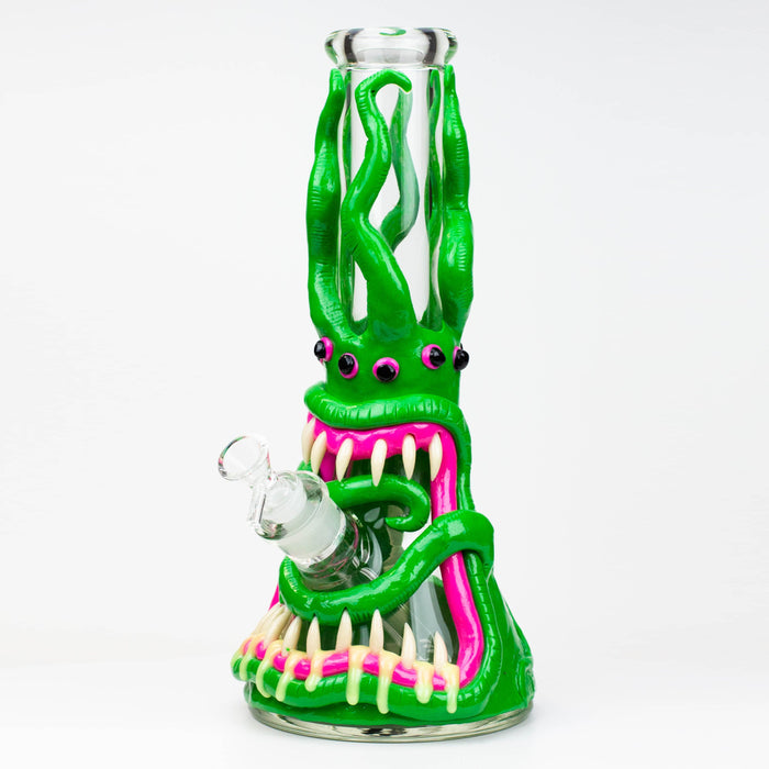 12.5"  Resin 3D artwork 7mm glass beaker water bong [TS102] | Jupiter Grass