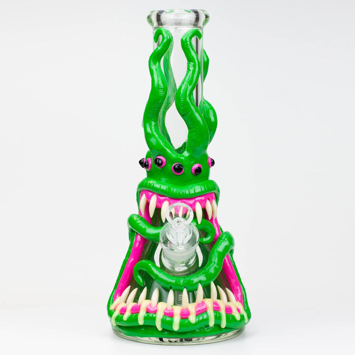 12.5"  Resin 3D artwork 7mm glass beaker water bong [TS102] | Jupiter Grass