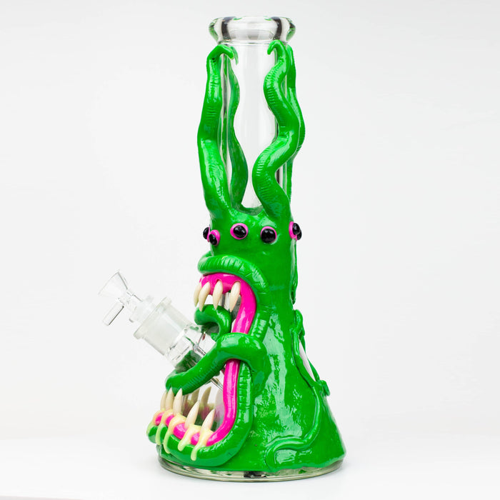 12.5"  Resin 3D artwork 7mm glass beaker water bong [TS102] | Jupiter Grass