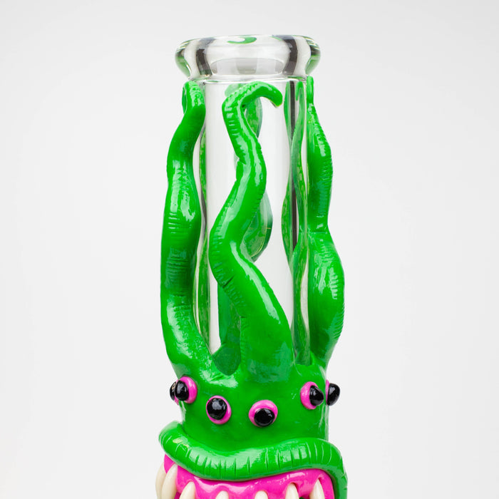 12.5"  Resin 3D artwork 7mm glass beaker water bong [TS102] | Jupiter Grass