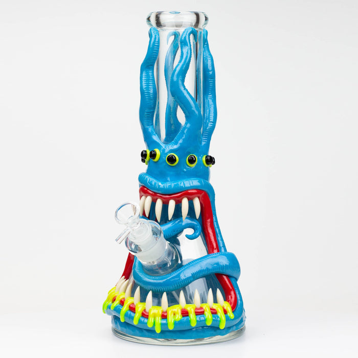 12.5"  Resin 3D artwork 7mm glass beaker water bong [TS102] | Jupiter Grass